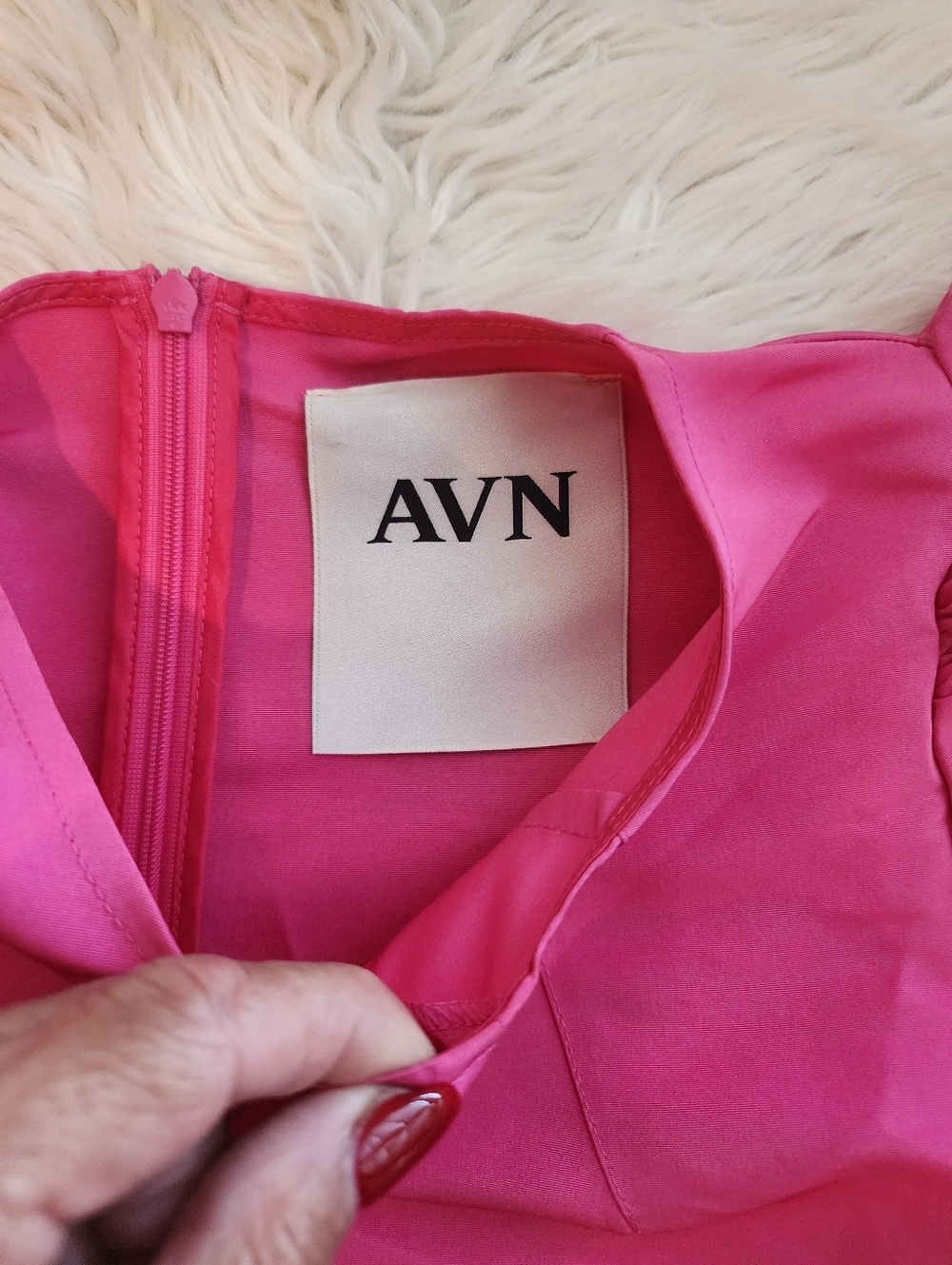 AVN PUFF SLEEVES CREW NECK PINK TOP 38 MADE IN ITALY - Picture 4 of 16